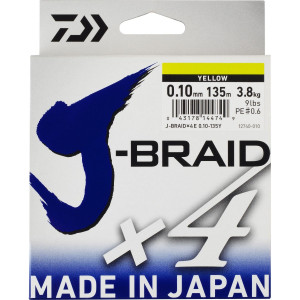 Daiwa J-Braid X 4 Verte 135m