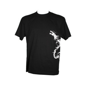 Tenryu Tee Shirt Noir Dragon Blanc