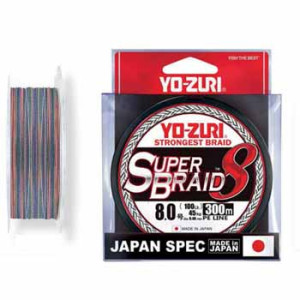 Tresse Multicolore Yo-Zuri Superbraid 8X - 300m