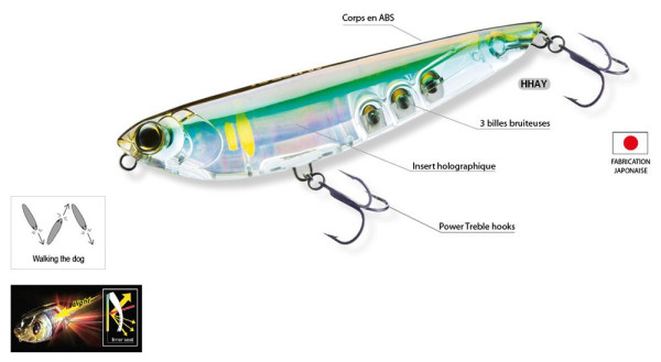 Leurre De Surface Yo-Zuri 3D Inshore Pencil (F) 10cm 14g