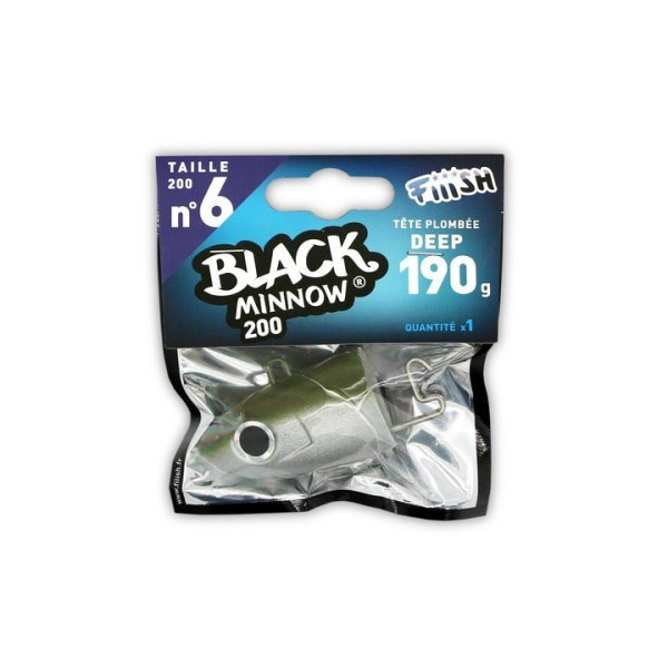 Tête Plombée Fiiish Black Minnow 200 Deep - 190g - À L'Unité - Taille 6