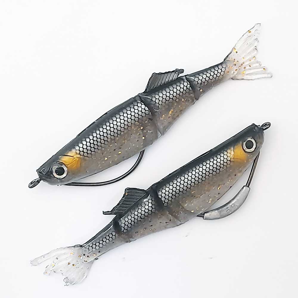Leurre Souple Shad Fiiish Combo Black Minnow 120 Shore 12cm, 12g - Shads  pêche au carnassier