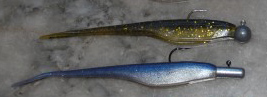 Sling shad monté sur tête plombée