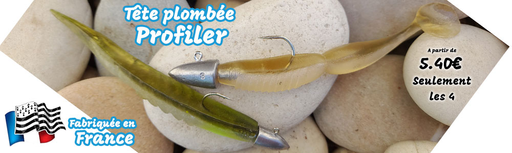 tête profiler astufish sur leurre x-layer et spindle worm